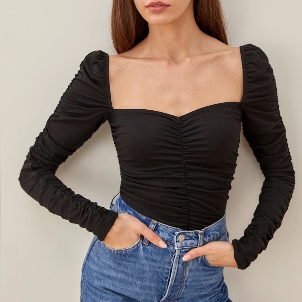 REFORMATION ESRA LONG SLEEVE TOP